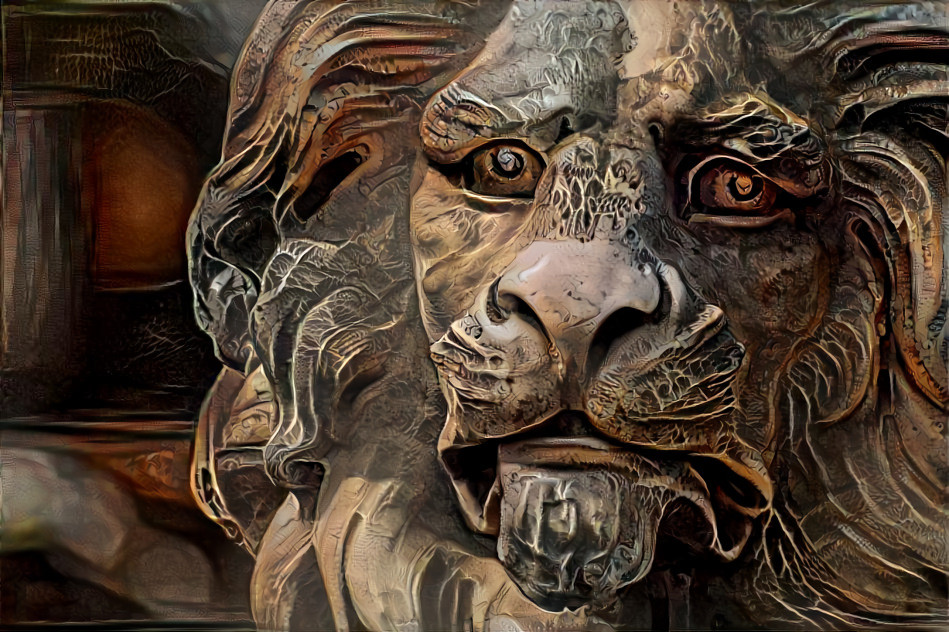 Sad lion