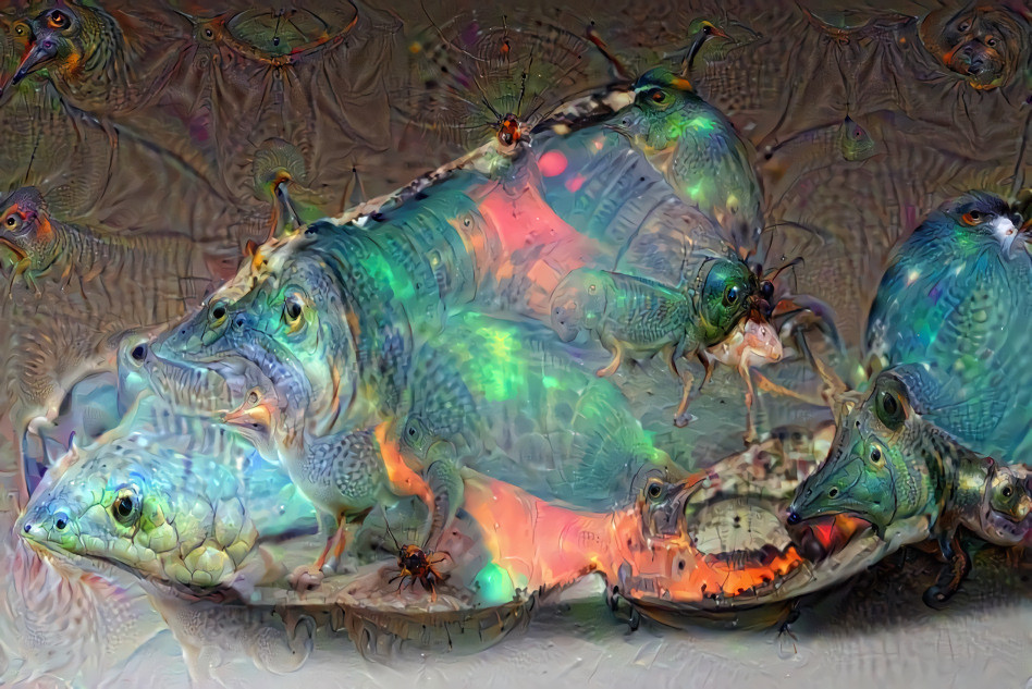 Welo Opal Rough + DeepDream default x 2