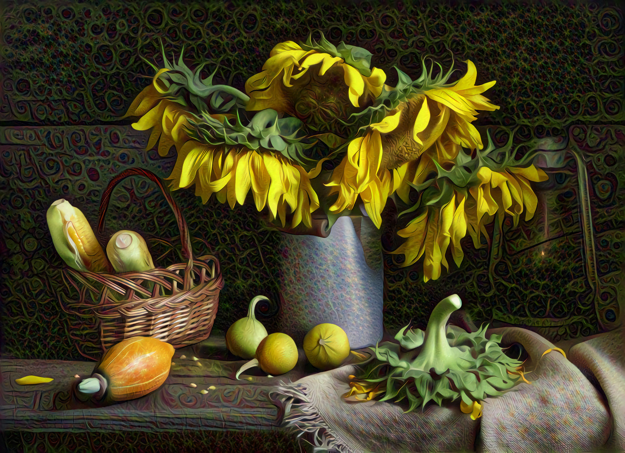 Autumn Sunflower Still Life