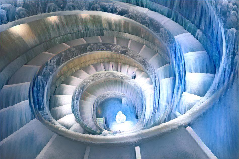 Icy stairs