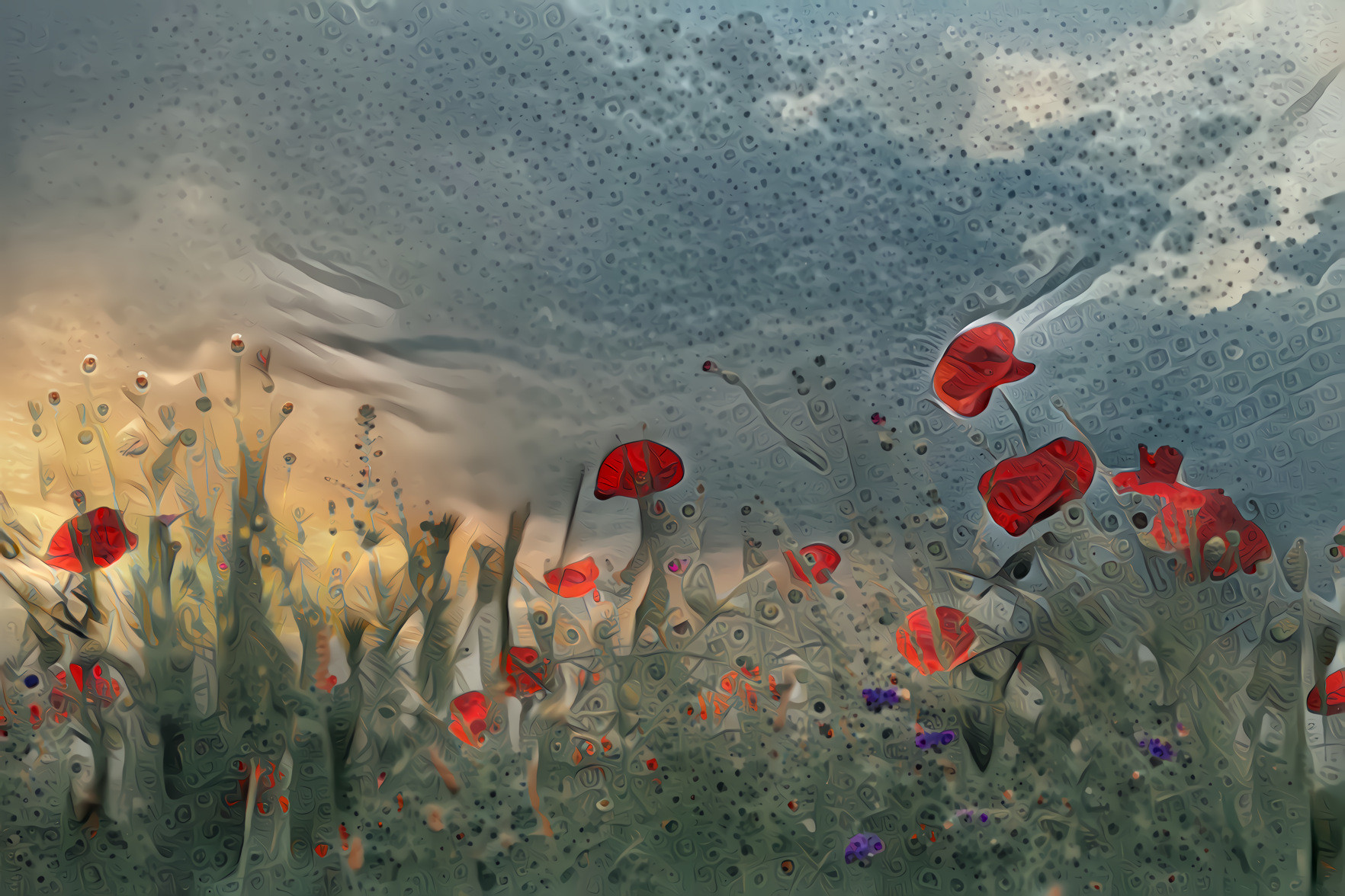 Poppies in a field