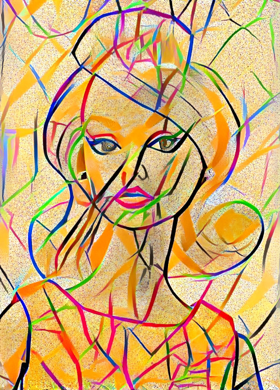 barbie color painting, yellow background