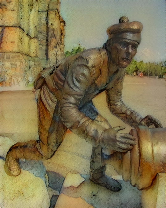 Bronze Statue at Parliament Buildings Ottawa Canada