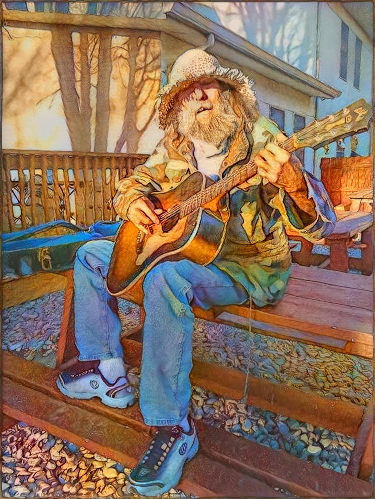 Guitar Bob at the Homeless Shelter in Alamosa Co.