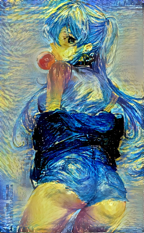 Anime Girl - Van Gogh Filter