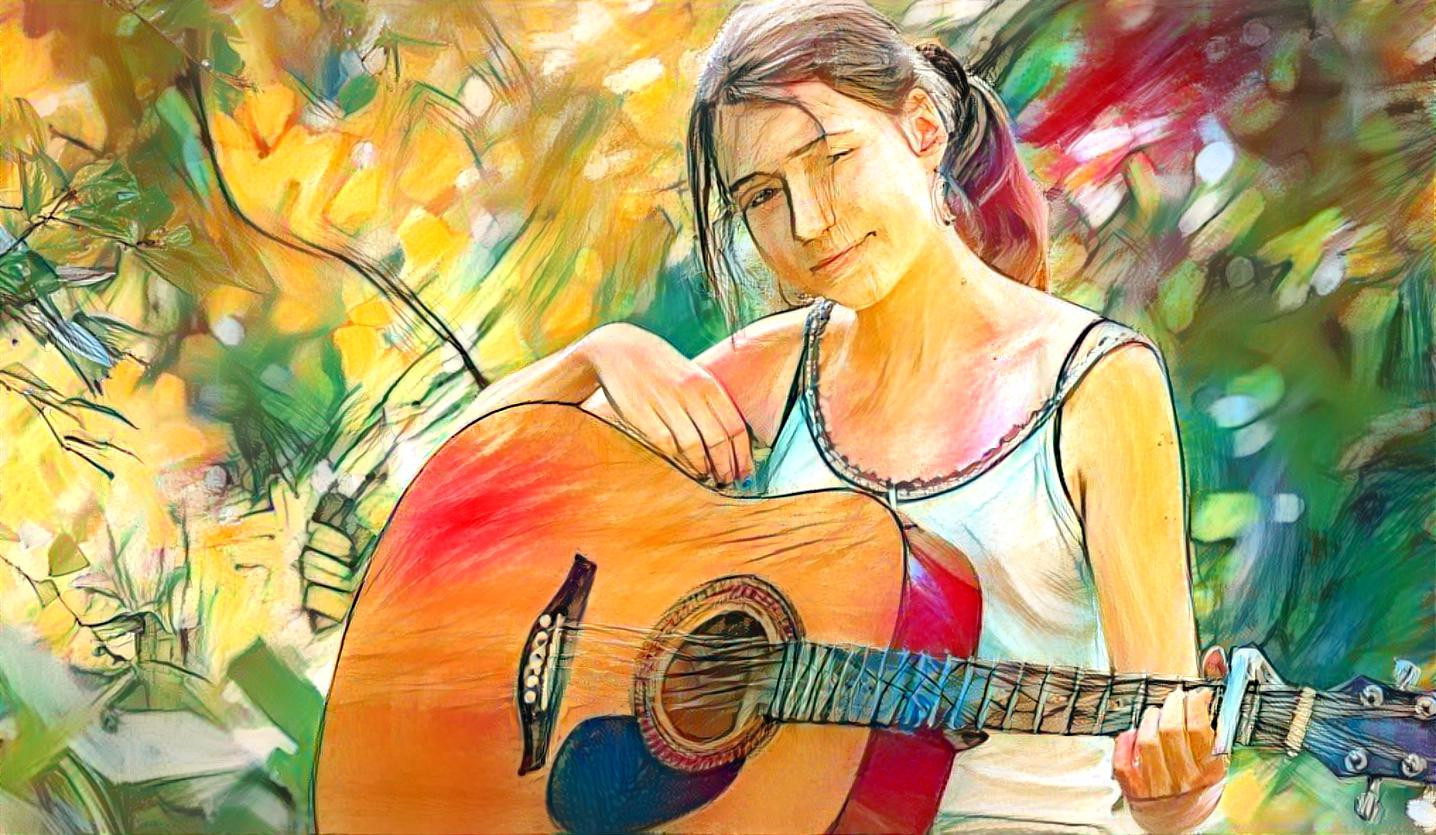 Girl with guitar