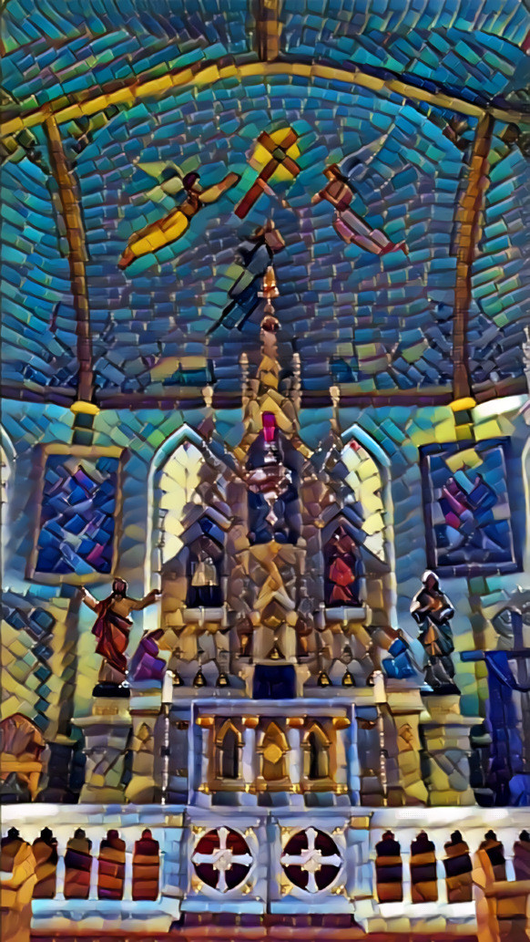 Blue Mosaic Altar