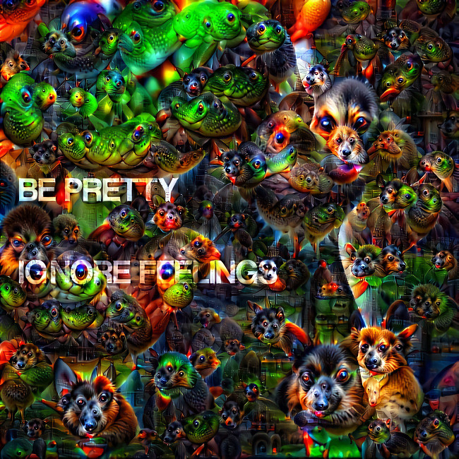 be pretty, ignore feelings