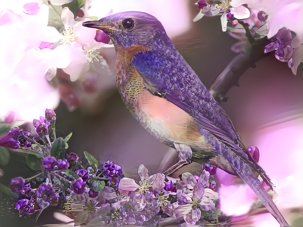 Purple Spring Bird