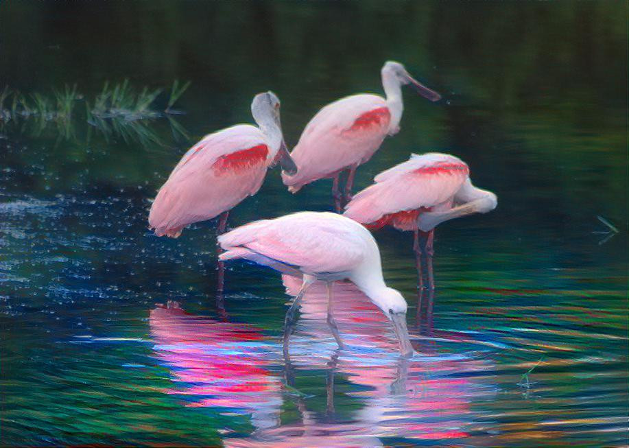 WoW - roseate spoonbills