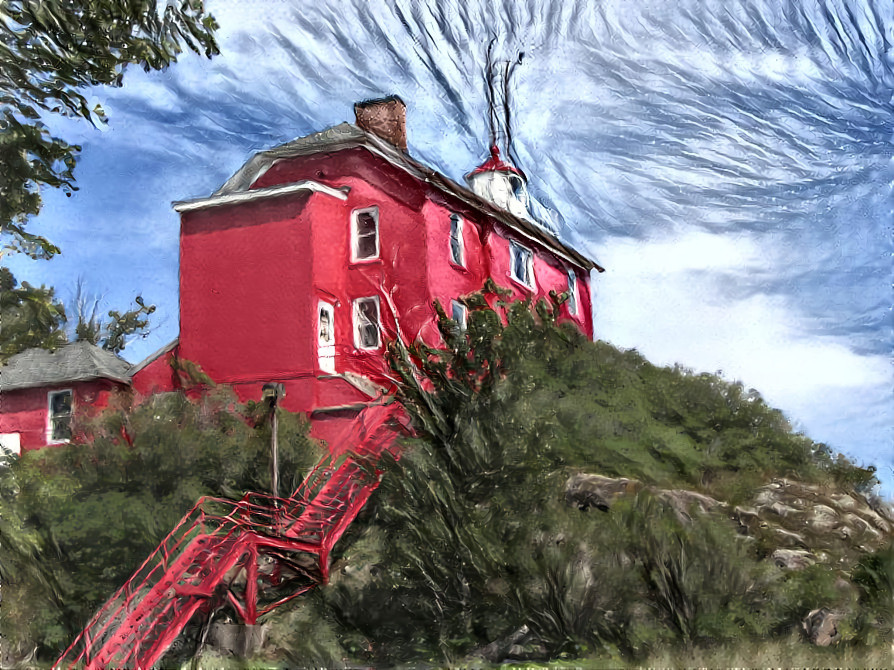 Lake Superior Lighthouse on the Hill