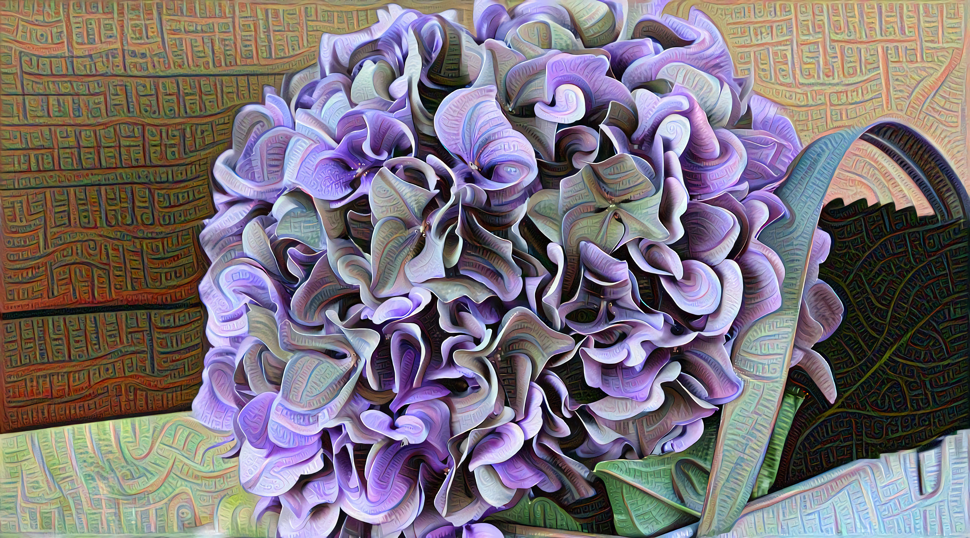 Lavender Green Hydrangea Blossom