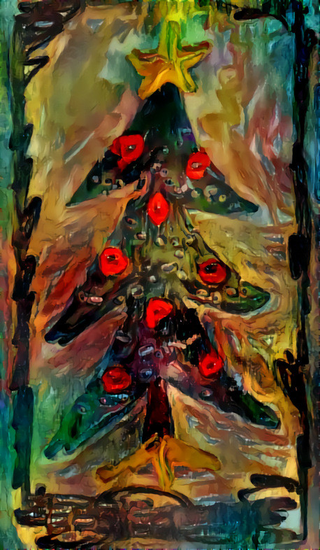 Distorted Pastel Christmas Tree