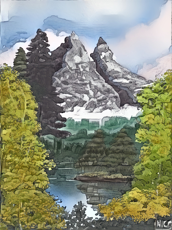 Mountains bob ross cover