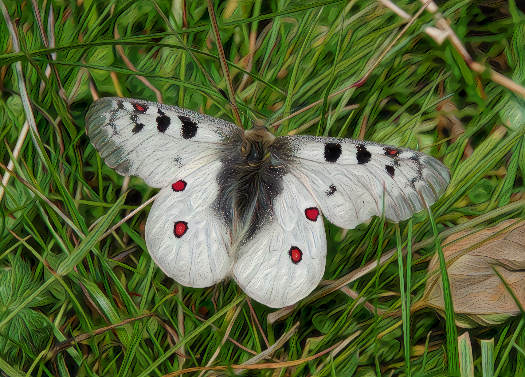 Apollo Swallowtail Butterfly #2