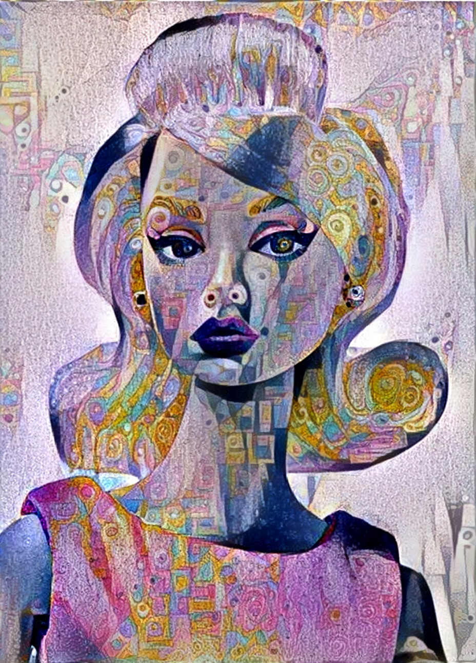 barbie, lightpurple, painting