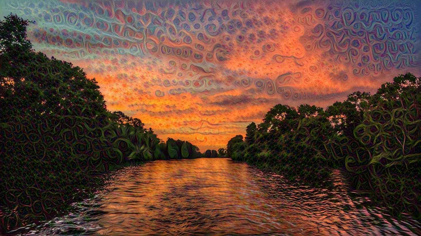 Sunset on the River