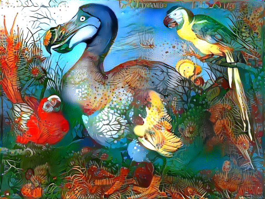 Dodo and parrots