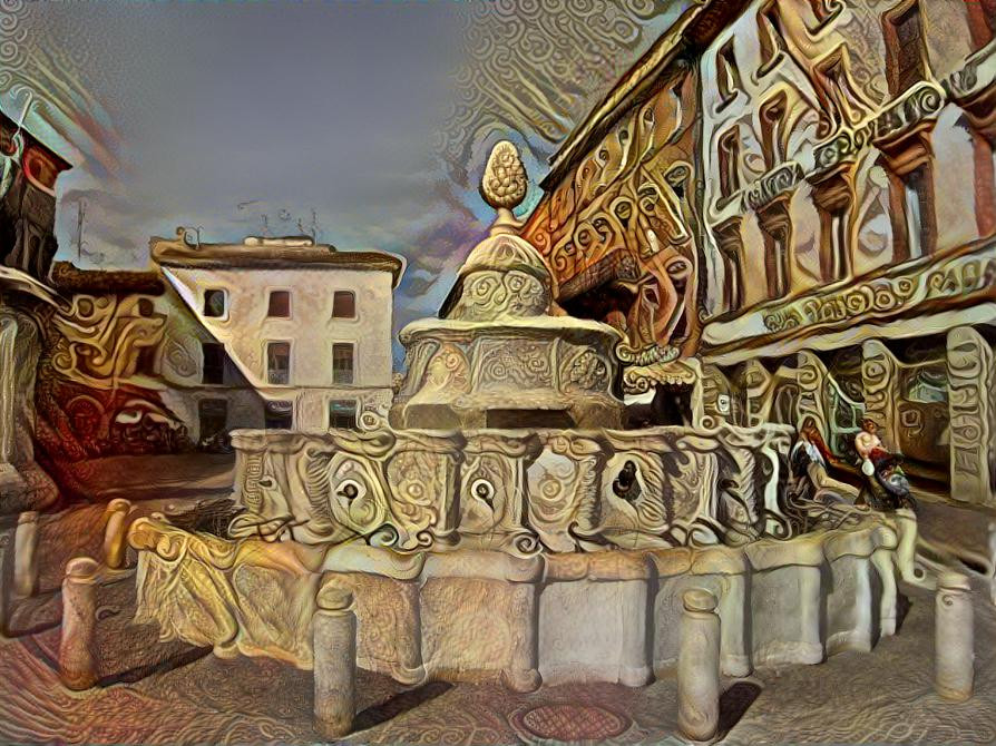 Fountain, public square, Rimini