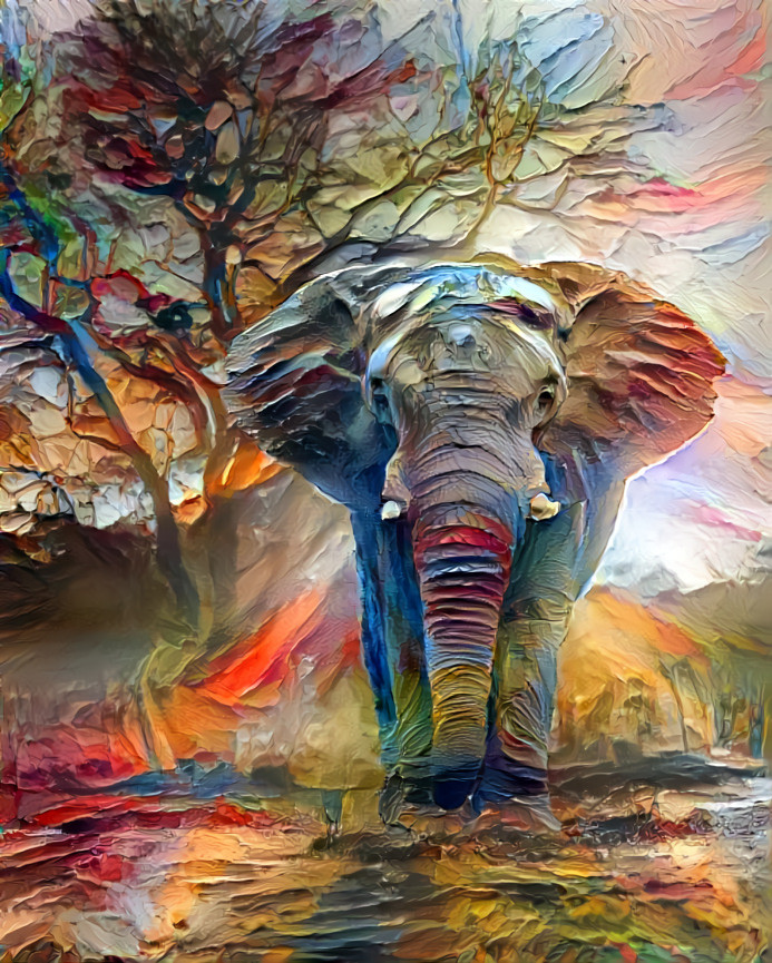 Eléphant couleur 01