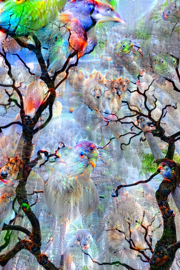 Deep Dream White Wisteria