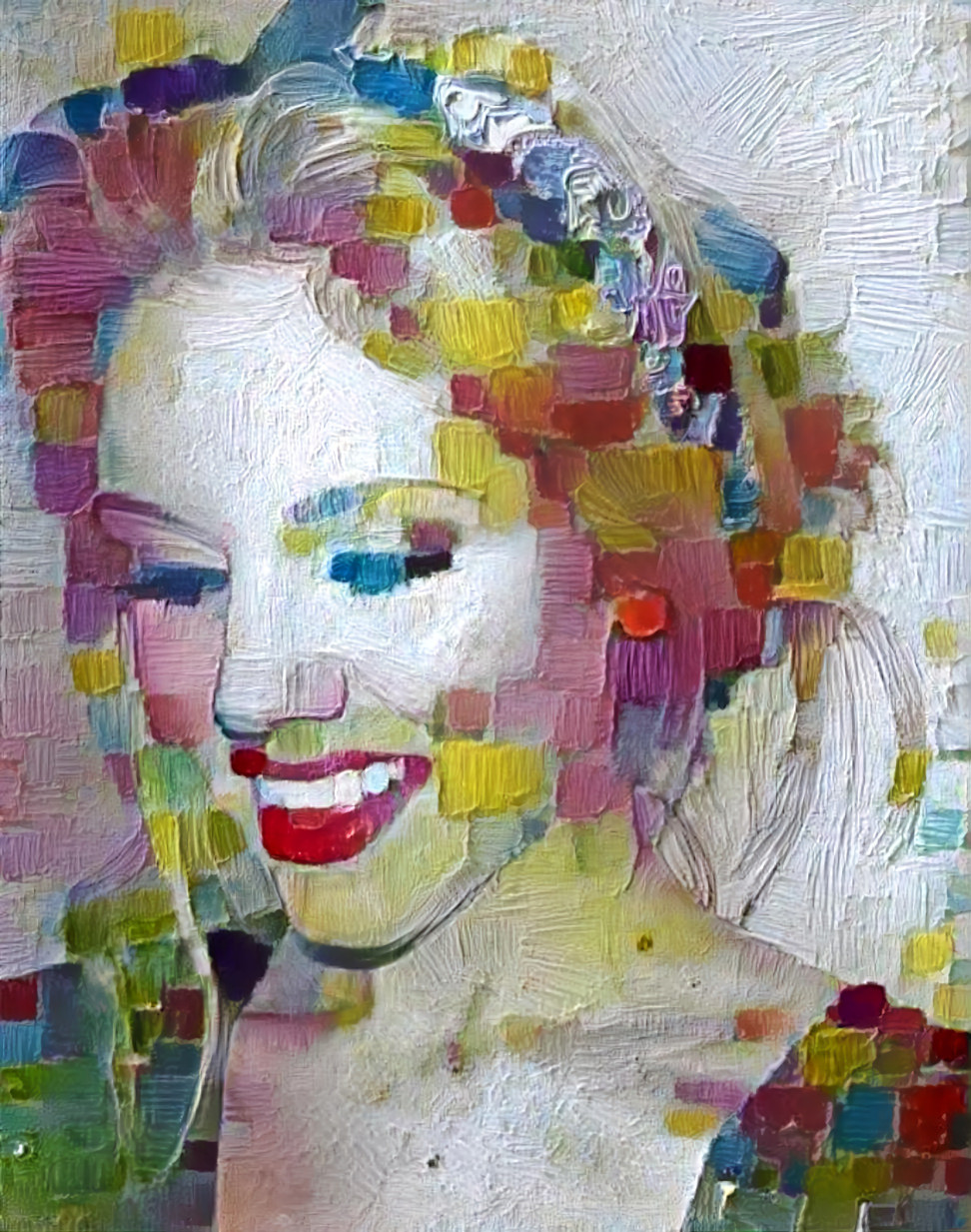 christina applegate - square brushed painting