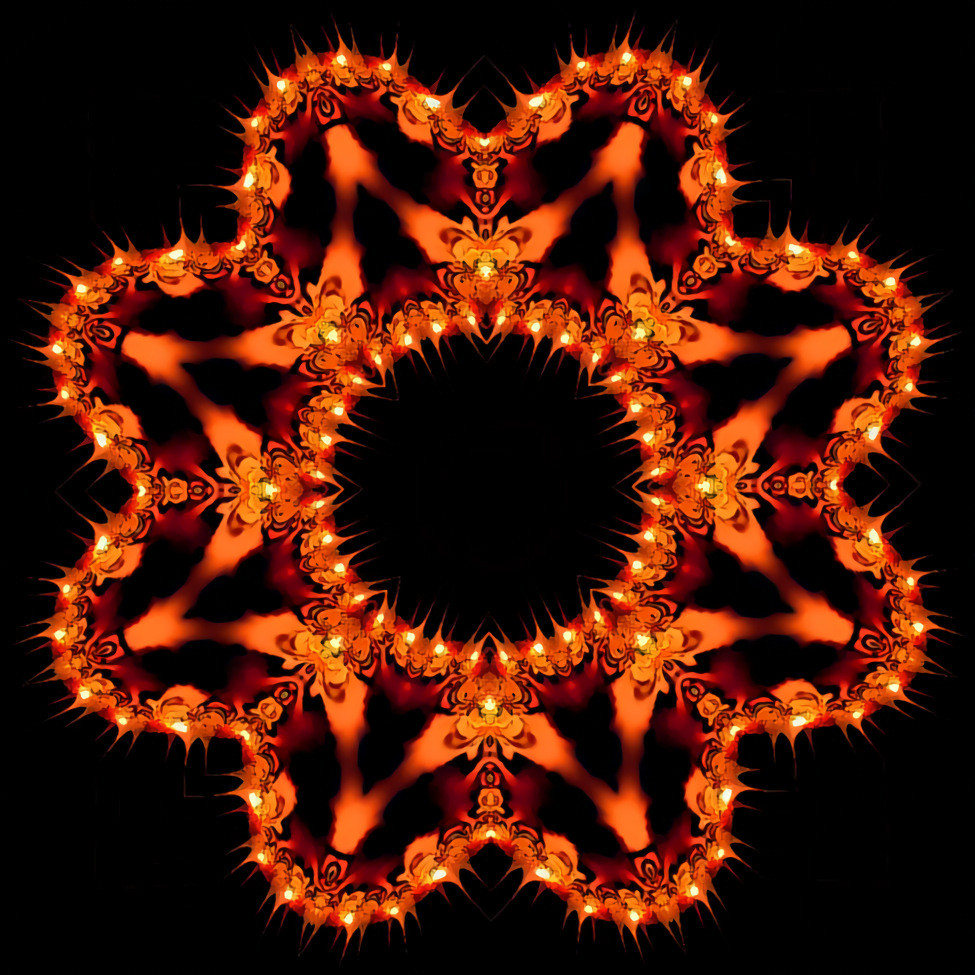 Abstract in Orange - Kaleidoscopic Fractal