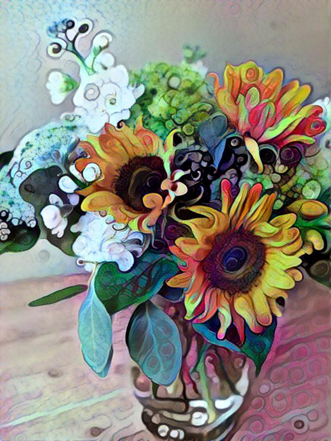 sunflower vase