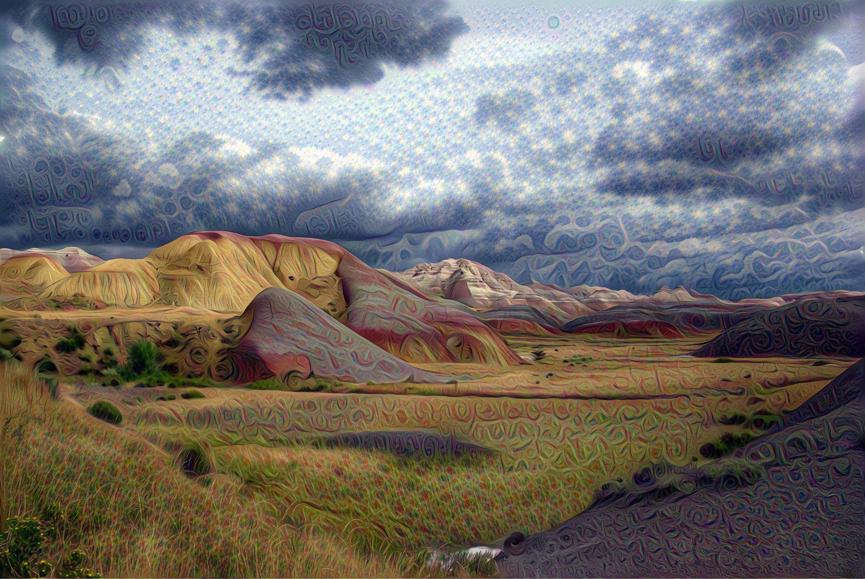 Stormy Badlands, South Dakota