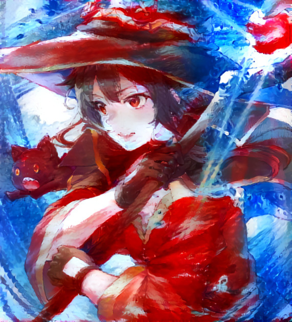 Megumin by SiNoe with American Flag filter