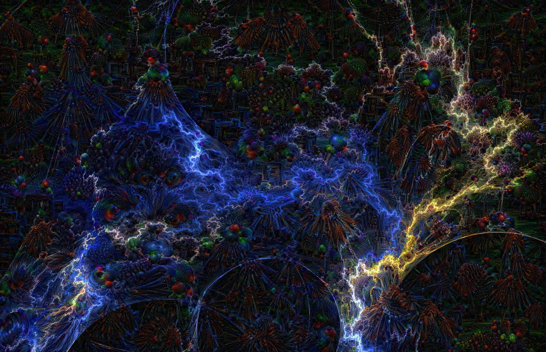 Deep Neuron Fractal lightning