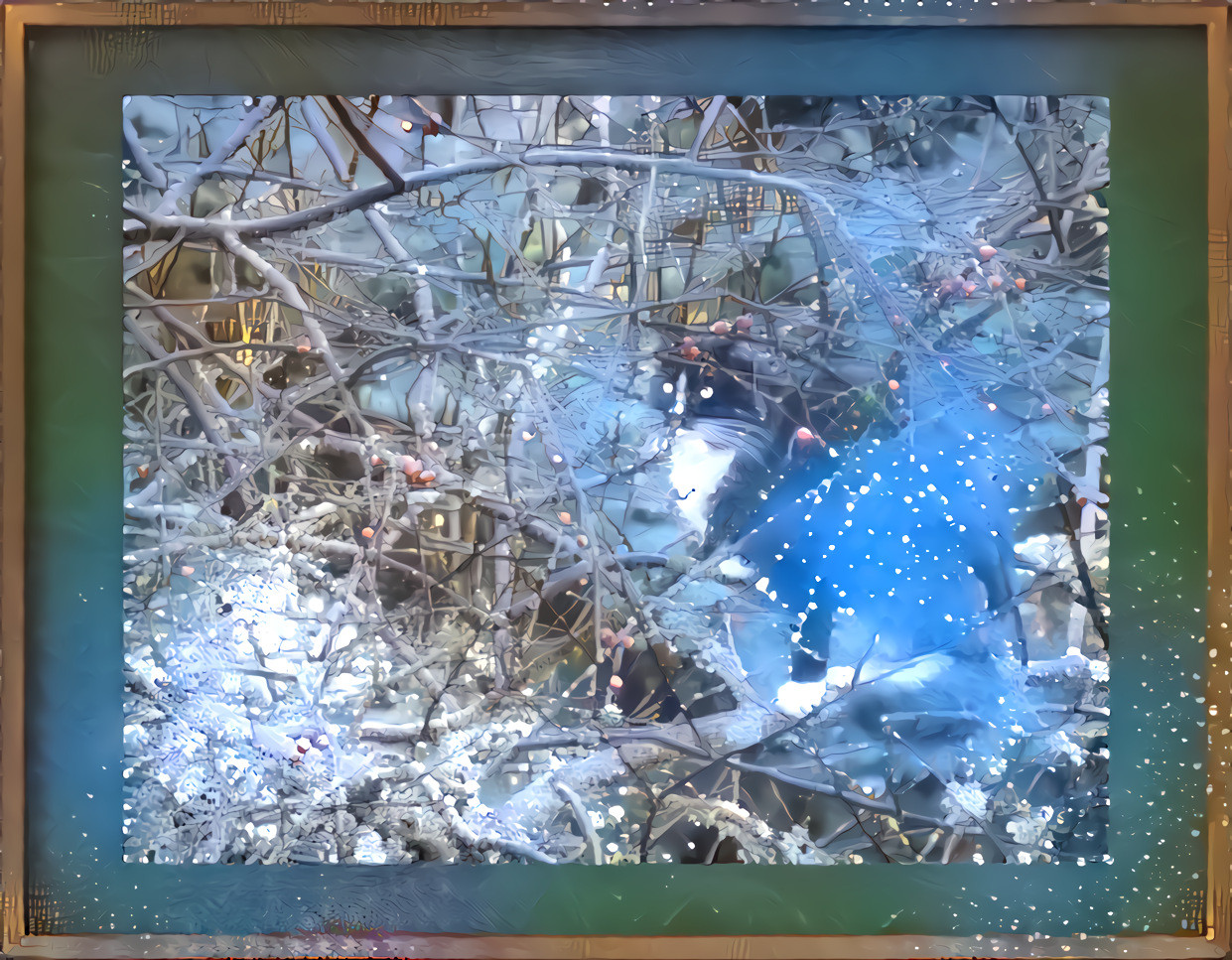 Cat in a Crabapple Tree