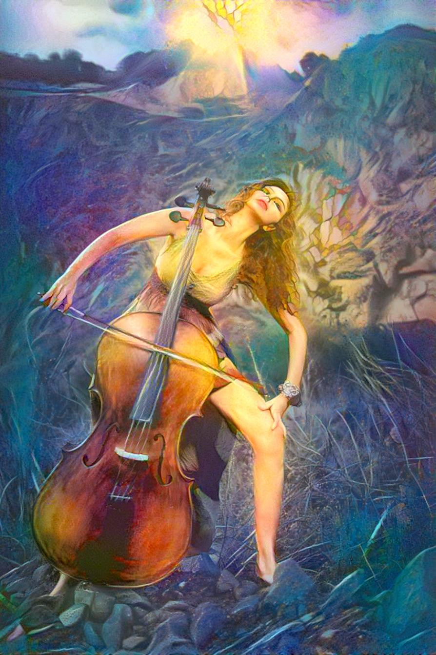 girl with cello