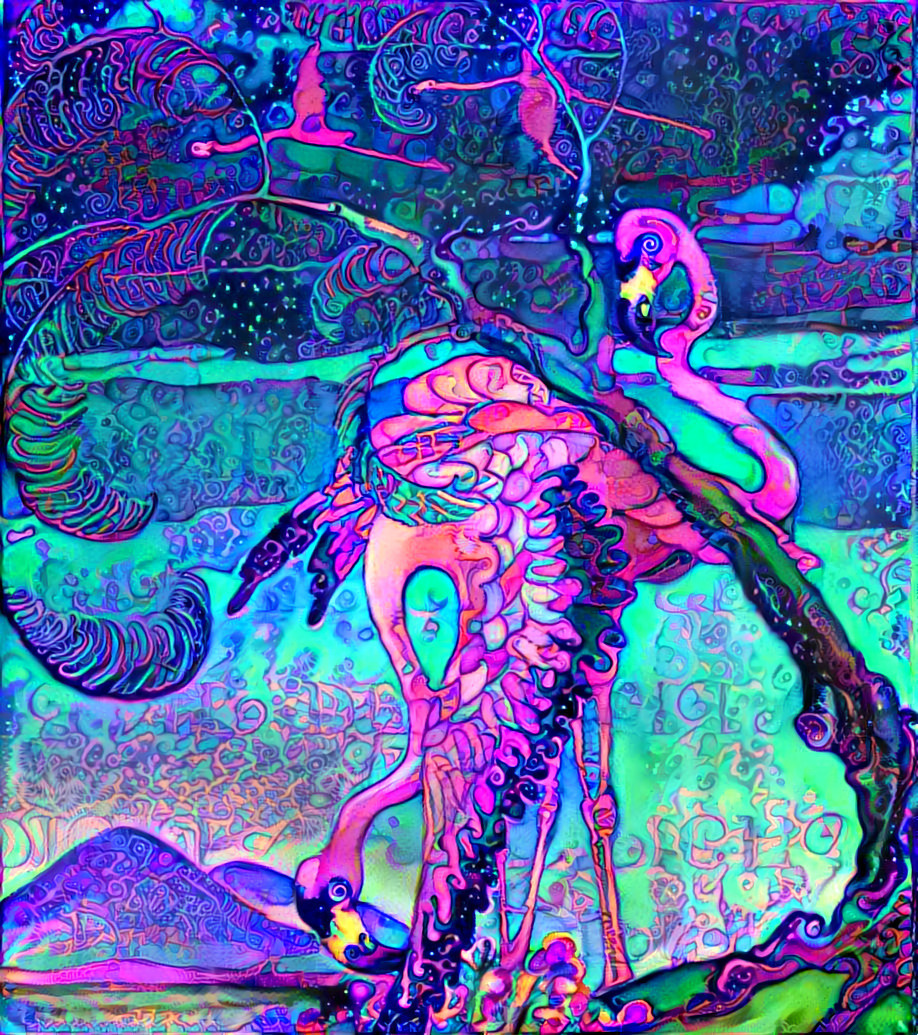 Neon Flamingos