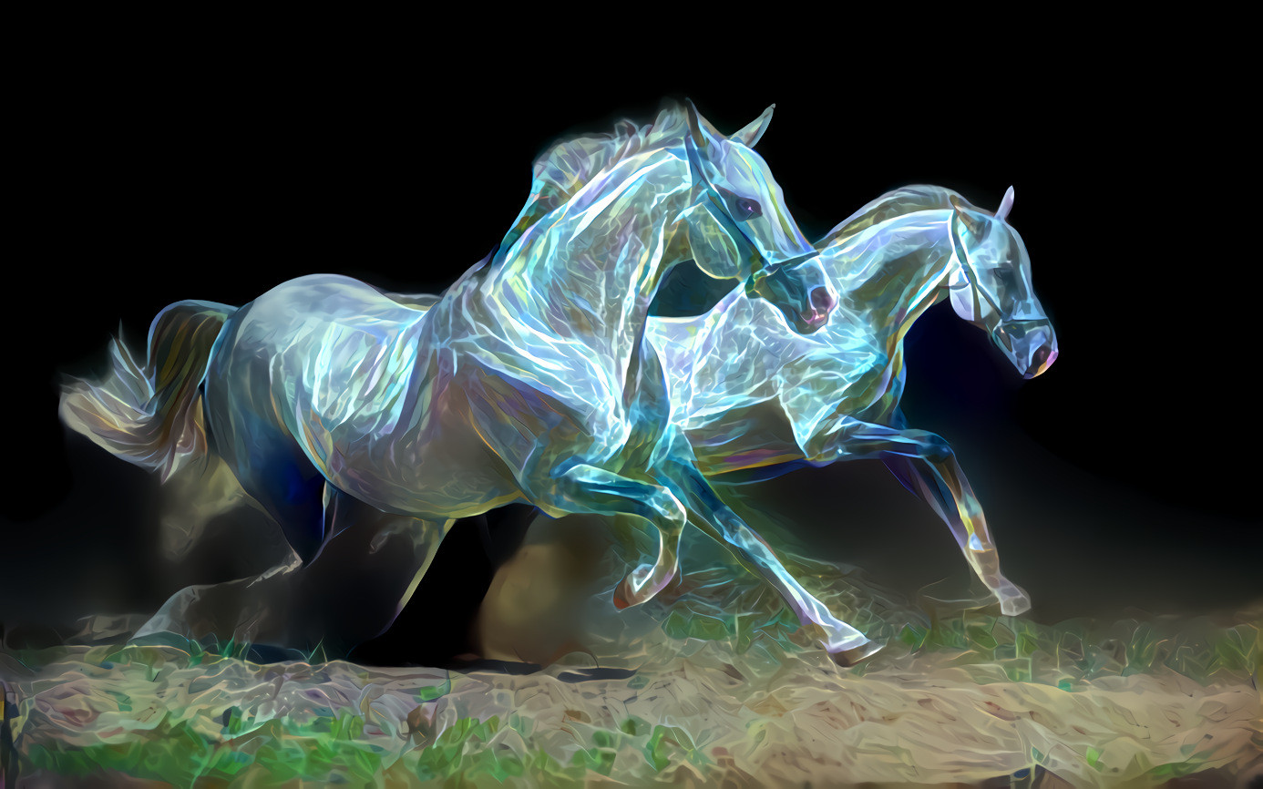 Iridescent Wild Horses [1.2MP]