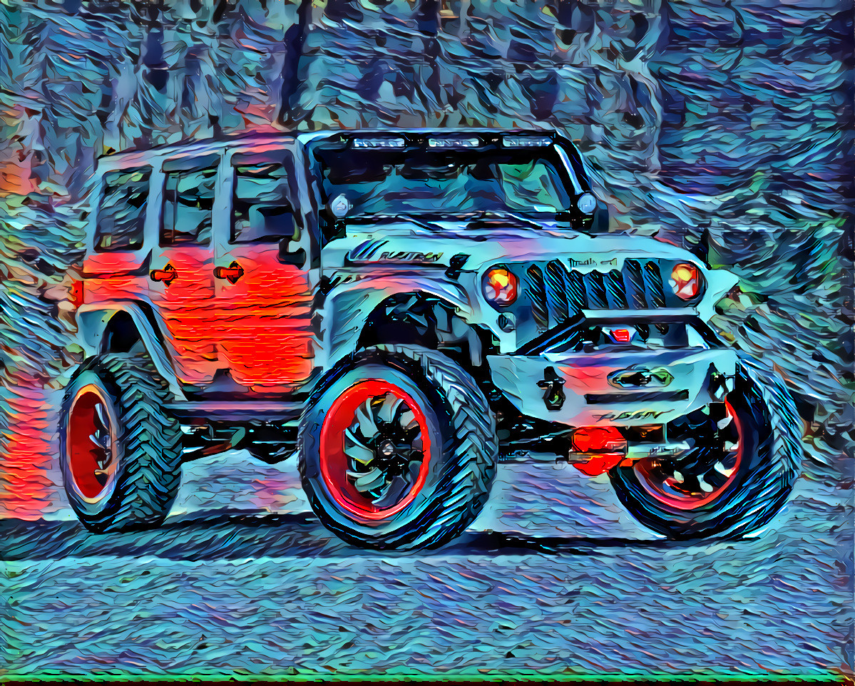 Jeep - Red Blue