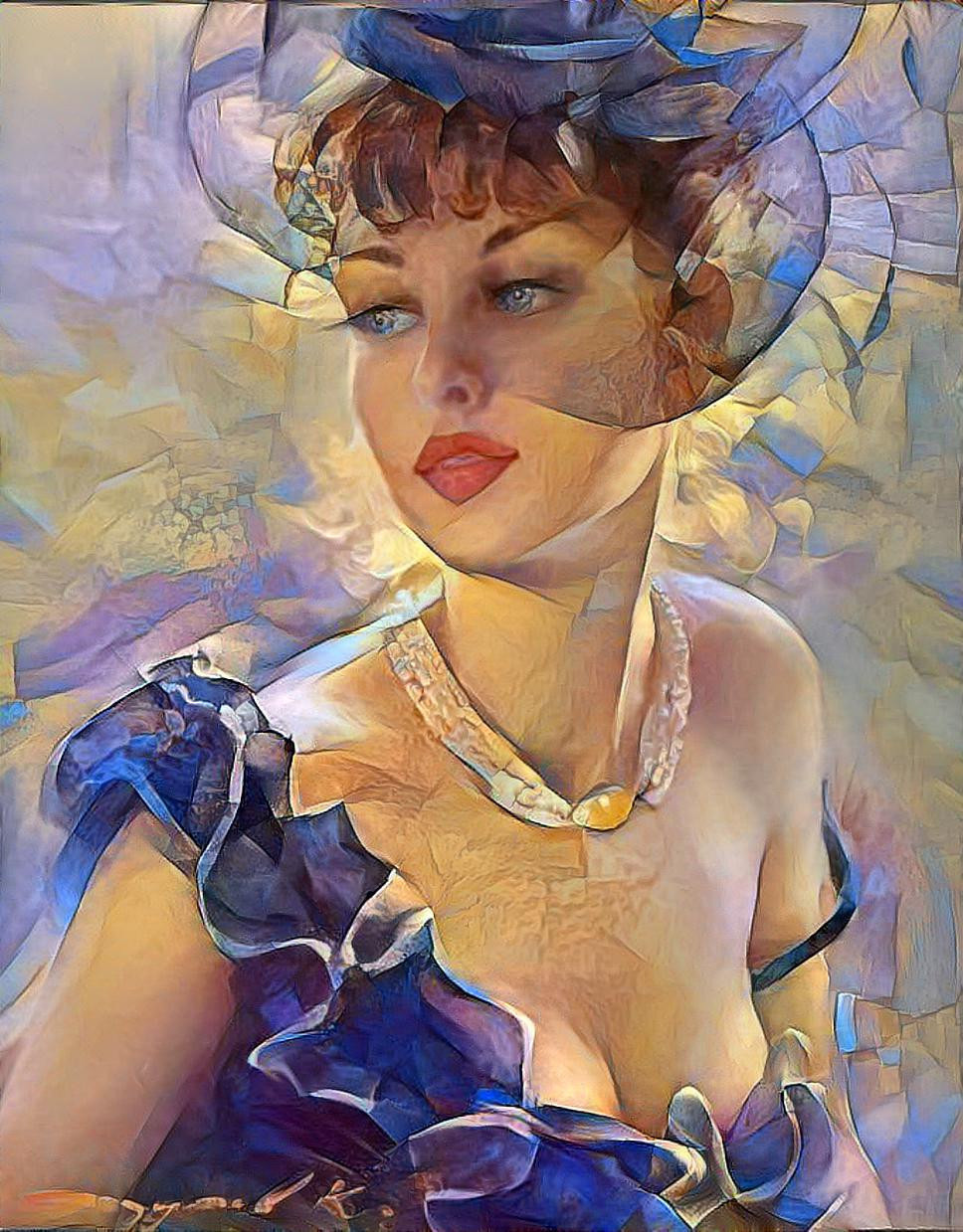 Dressed in desire, her unassuming grace beckons the heart. ~DWH~ image artwork courtesy of Konstantin Razumov