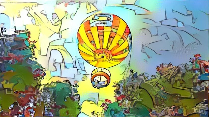 Dr. Seuss Style - Conner Prairie Hot Air Balloon By Kurt Beard