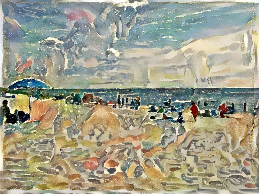 Lake Michigan Beach Scene