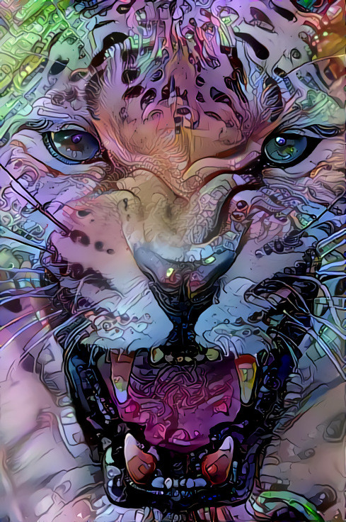 Deep Dream: Vicious Leopard