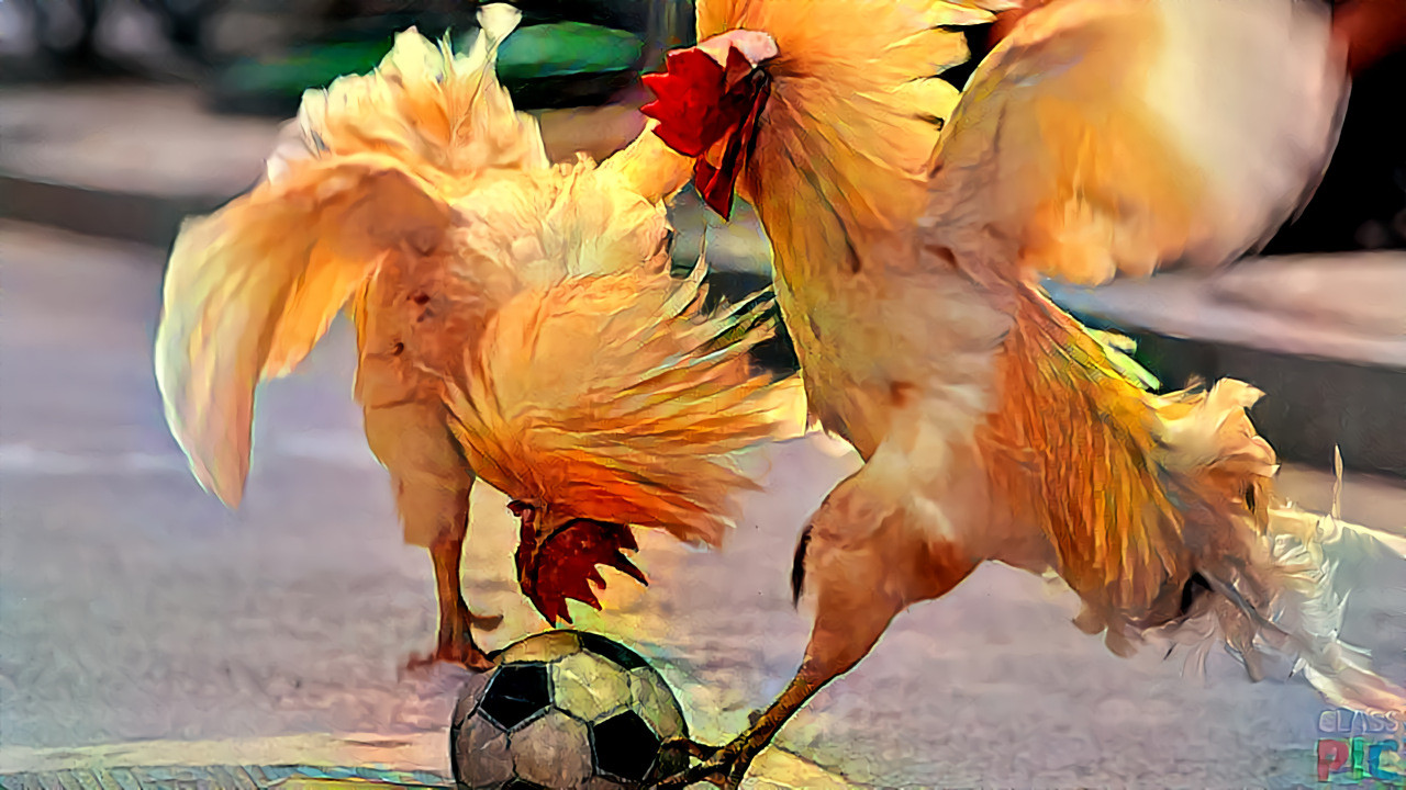 Passionate soccer players in a Chinese village