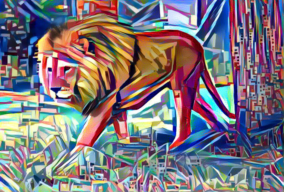 Block lion