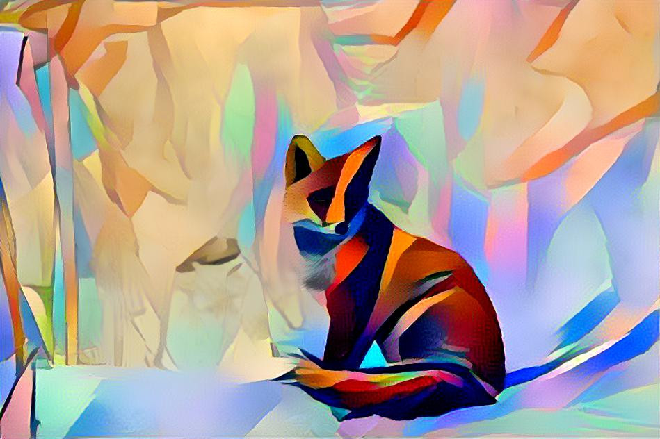 Picasso-like fox