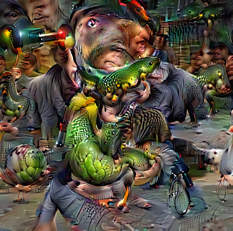 Rare Deep Dream of Kermit the Frog