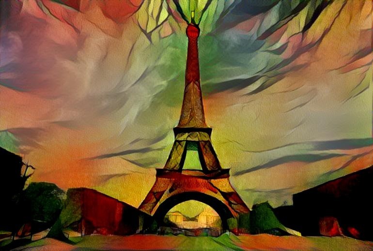 Eiffel Tower Abstract