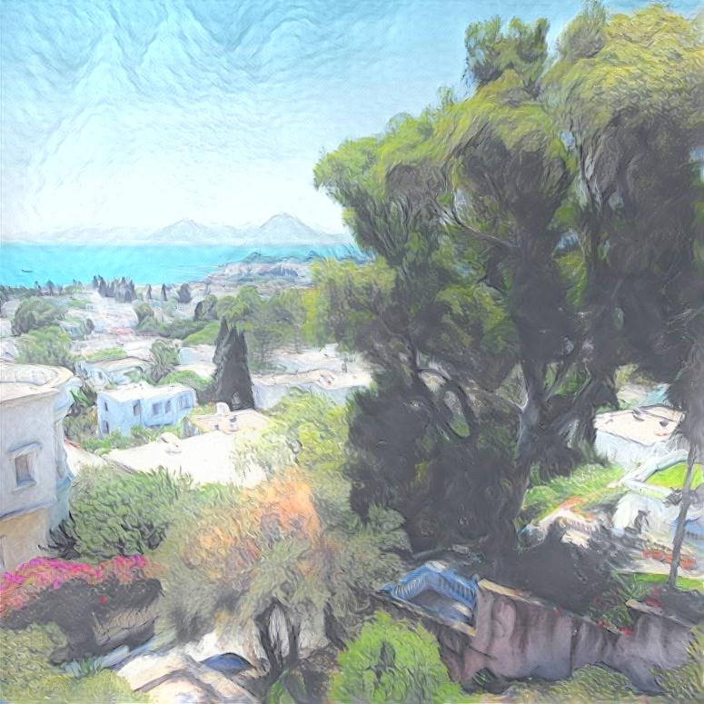 Aquarelle digitale sidi bou by Tyna