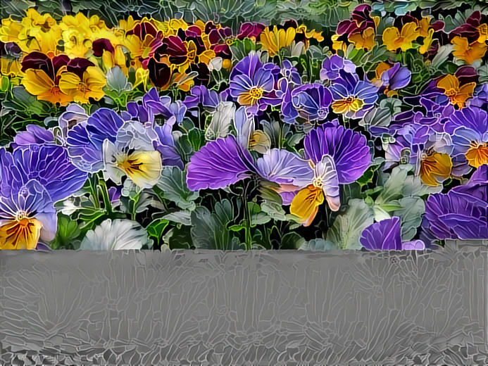 Cloisonne Pansies