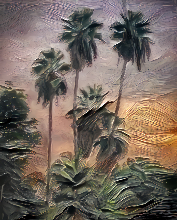 Digital Plein Air Palms - no. 7