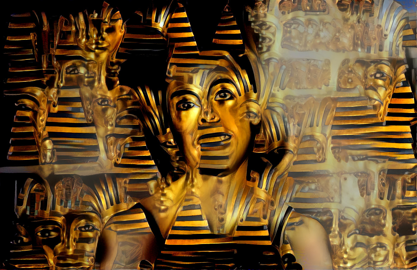 maria bamford - bow in hair - king tut, gold