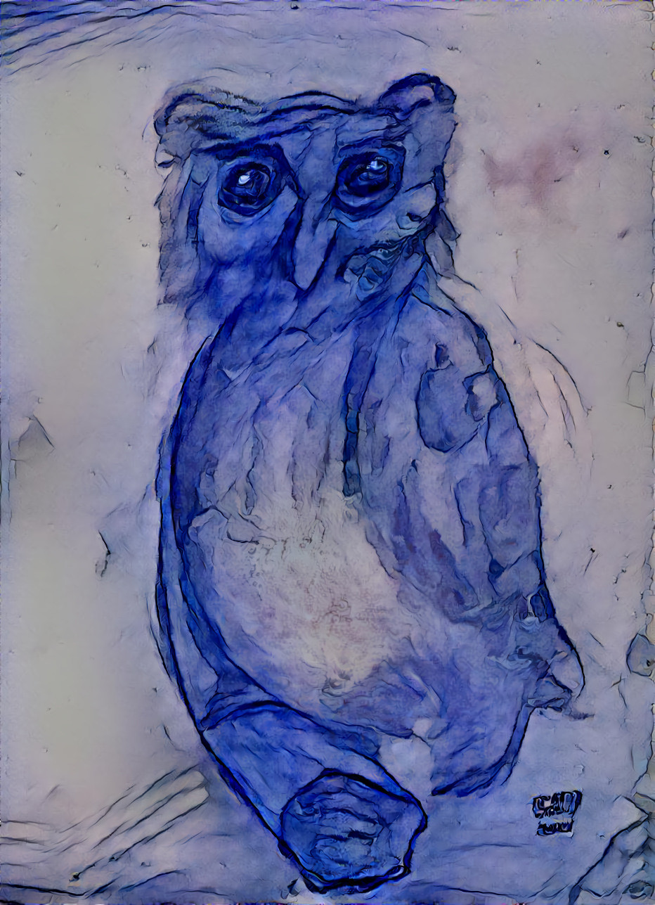 owl en bleu